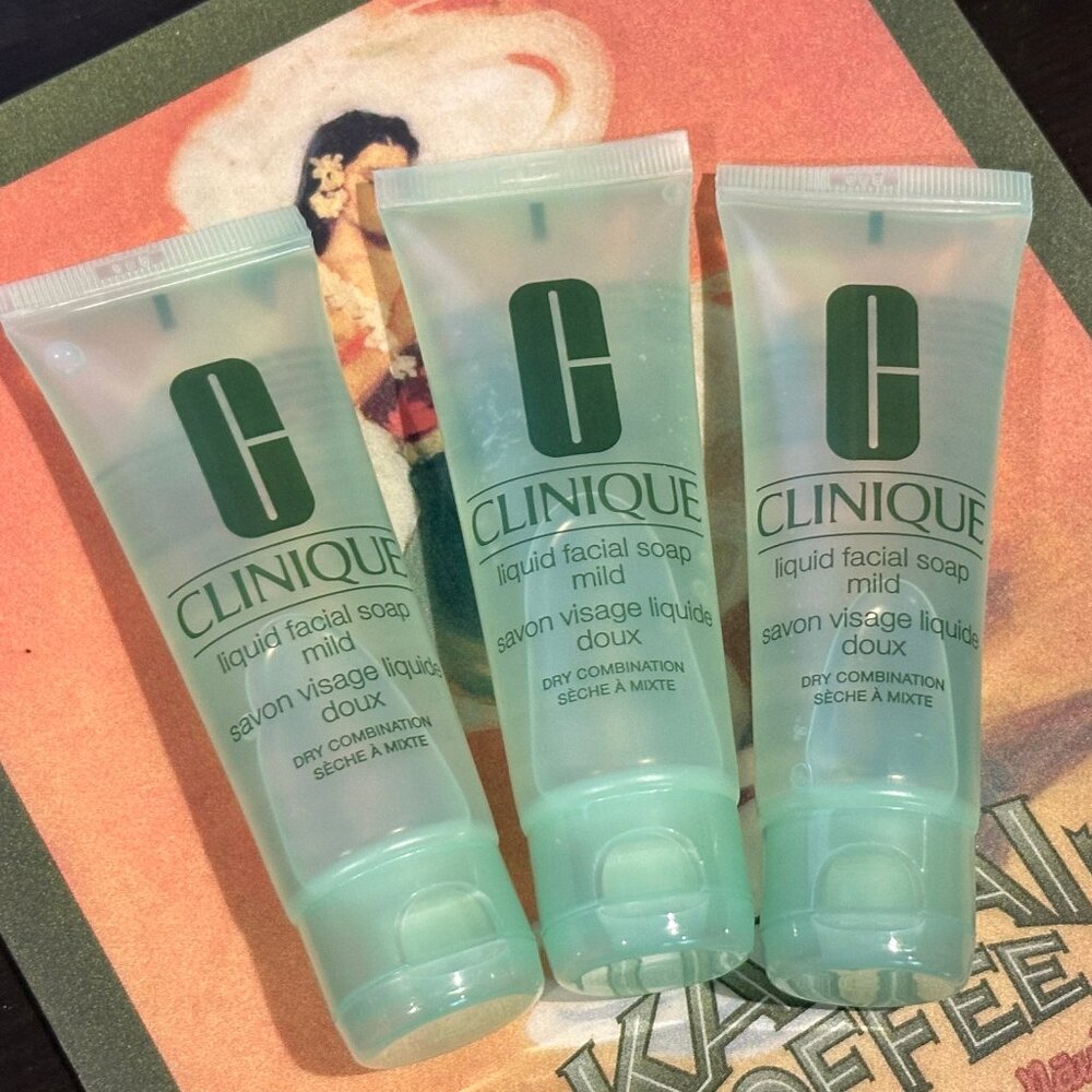 CLINIQUE Liquid Facial Soap Mild Dry Combo 1.7 FL OZ
